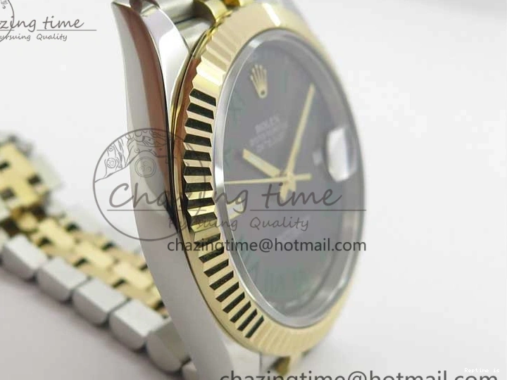 1219 DateJust 41 126333 SS YG Wrapped WWF Best Edition Gray Roman Makers Dial on SS YG Wrapped Jubilee Bracelet A Sporty 3127